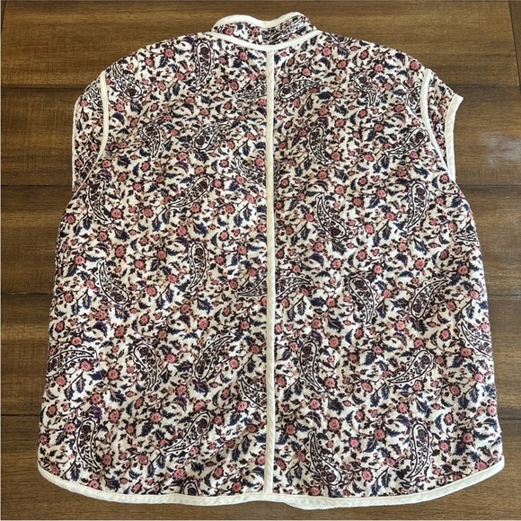 Anthropologie Quilted Vest Size Small/Medium Floral Print Pockets Open **Read** - Picture 11 of 14
